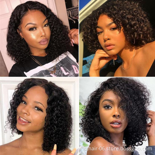 Onst Best Price Ombre Red Wigs Synthetic Hair Short Curly Bob Wig Natural Wavy  For Women Daily Party Cosplay Wig Heat Resistant